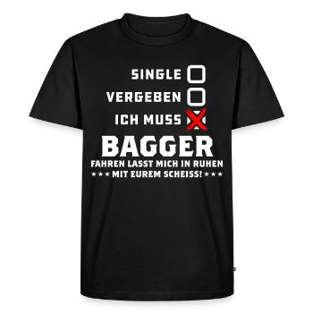 T-shirt de pilote de dragage - Je dois faire du dragage - T-shirt Premium bio Homme - noir - Devant - Nico (187cm)
