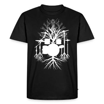 Drummer Drums With Nature Drummer Gift - Men's Premium Organic T-Shirt - black - Front - Nico (187cm)