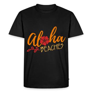 Aloha - T-shirt Premium bio Homme - noir - Devant - Nico (187cm)