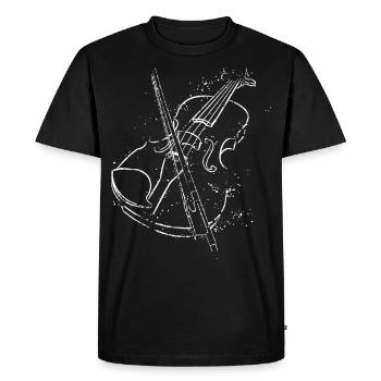 vintage violin t-shirt for music lovers - T-shirt Premium bio Homme - noir - Devant - Nico (187cm)
