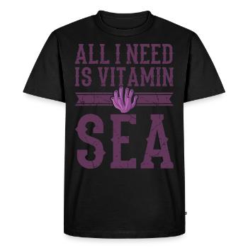 I NEED VITAMIN SEA Cadeau coraux pour les plongeurs - T-shirt Premium bio Homme - noir - Devant - Nico (187cm)