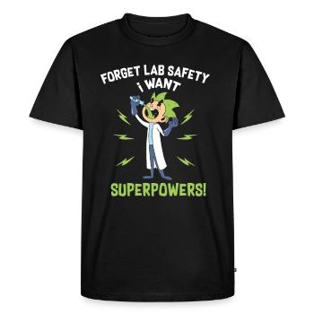 Funny Laboratory shirt for science geeks and lab - Men's Premium Organic T-Shirt - black - Front - Nico (187cm)