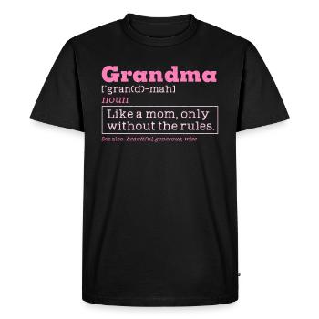 Définition de grand-mère - T-shirt Premium bio Homme - noir - Devant - Nico (187cm)
