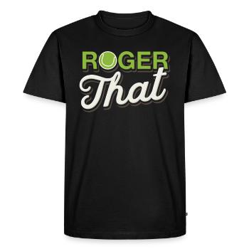 Roger ce tennis - T-shirt Premium bio Homme - noir - Devant - Nico (187cm)