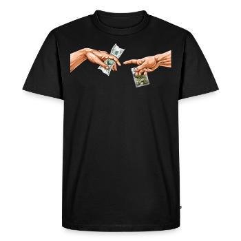 Joint dealer Michelangelo Adams Création d’Adam - T-shirt Premium bio Homme - noir - Devant - Nico (187cm)