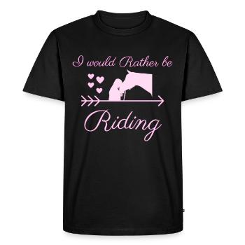 je préfère monter - T-shirt Premium bio Homme - noir - Devant - Nico (187cm)