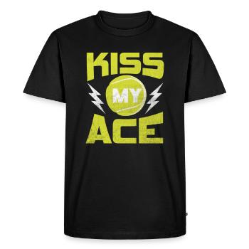 Tennis Ace - T-shirt Premium bio Homme - noir - Devant - Nico (187cm)