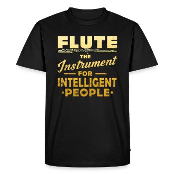 Flute musical instrument flute player - Men's Premium Organic T-Shirt - black - Front - Nico (187cm)