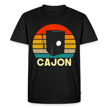 instrument vintage cajon - T-shirt Premium bio Homme - noir - Devant - Nico (187cm)