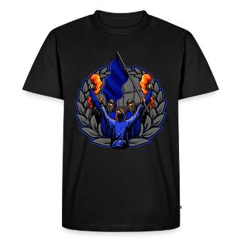 Football ultras - T-shirt Premium bio Homme - noir - Devant - Nico (187cm)