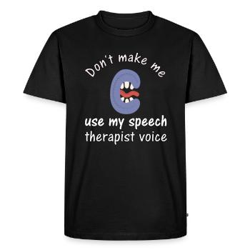 Speech therapist Gift For speech therapist - Men's Premium Organic T-Shirt - black - Front - Nico (187cm)
