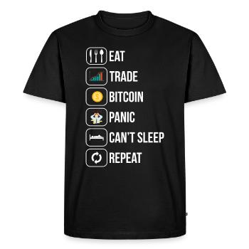 Actions Stock Market Trader Trader - T-shirt Premium bio Homme - noir - Devant - Nico (187cm)