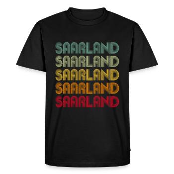 Saarland Retro Vintage Design - T-shirt Premium bio Homme - noir - Devant - Nico (187cm)