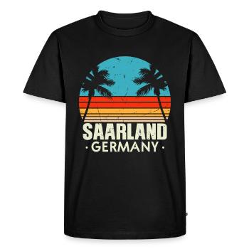 Saarland Retro Vintage Design - T-shirt Premium bio Homme - noir - Devant - Nico (187cm)
