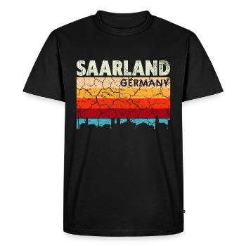 Saarland Retro Vintage Design - T-shirt Premium bio Homme - noir - Devant - Nico (187cm)
