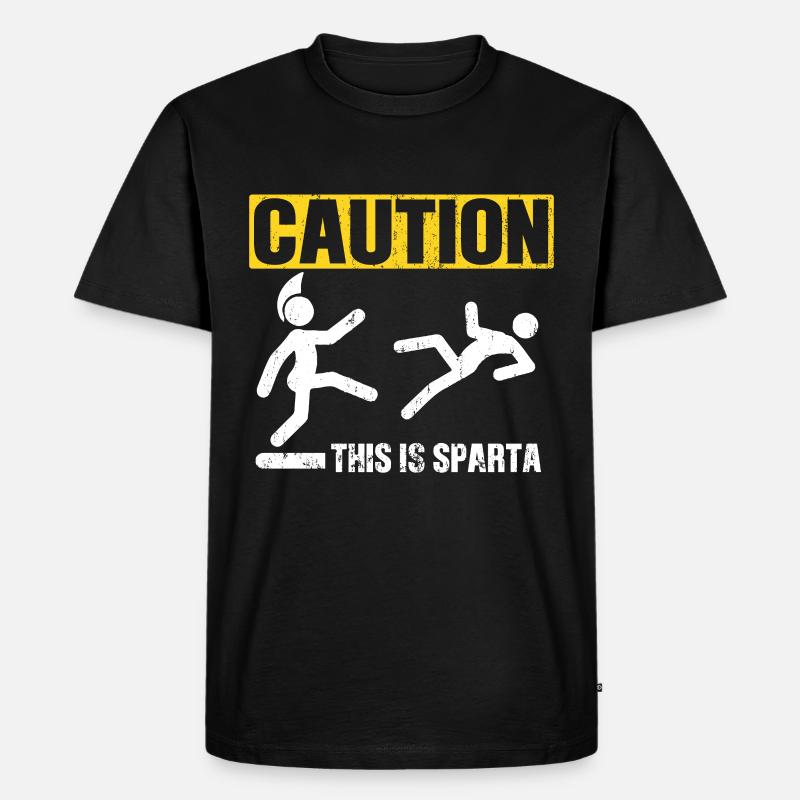 Spartaner Molon Labe - Männer Premium Bio T-Shirt - Schwarz