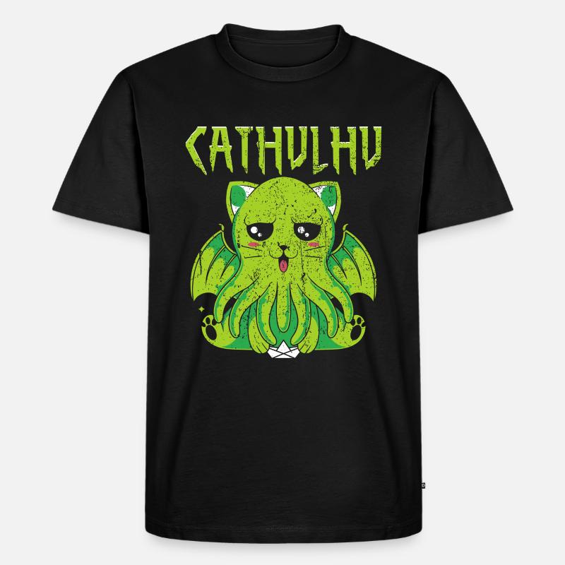 Cathulhu Spruch Design - Männer Premium Bio T-Shirt - Schwarz