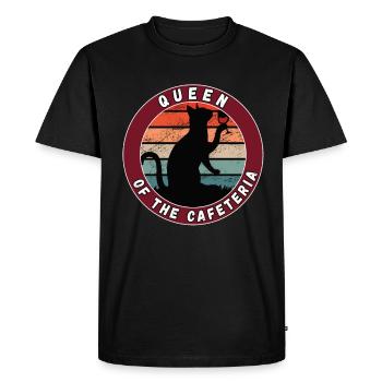 Déjeuner Dame École Cantine École Cantine Cuisinier - T-shirt Premium bio Homme - noir - Devant - Nico (187cm)