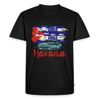 Cuba Hanvana - Men's Premium Organic T-Shirt - black - Front - Nico (187cm)