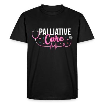Palliative Care Hospice Medicine Design - Men's Premium Organic T-Shirt - black - Front - Nico (187cm)
