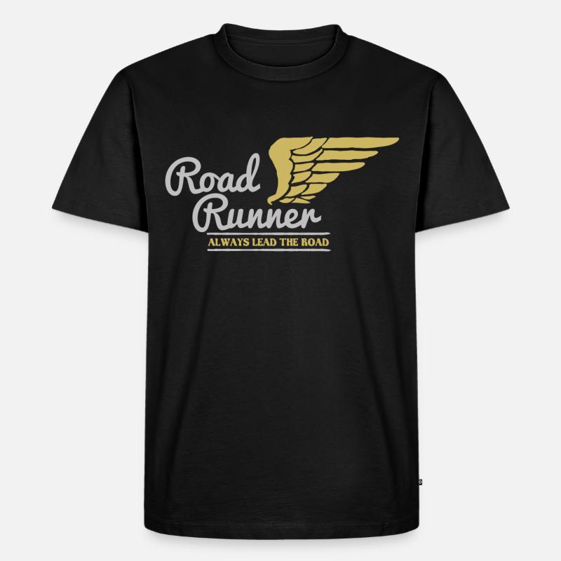 Biker Bild - Männer Premium Bio T-Shirt - Schwarz