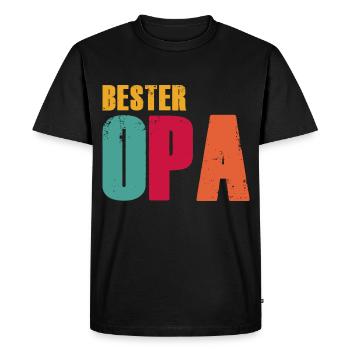 Großvater - Männer Premium Bio T-Shirt - Schwarz - Vorne - Nico (187cm)