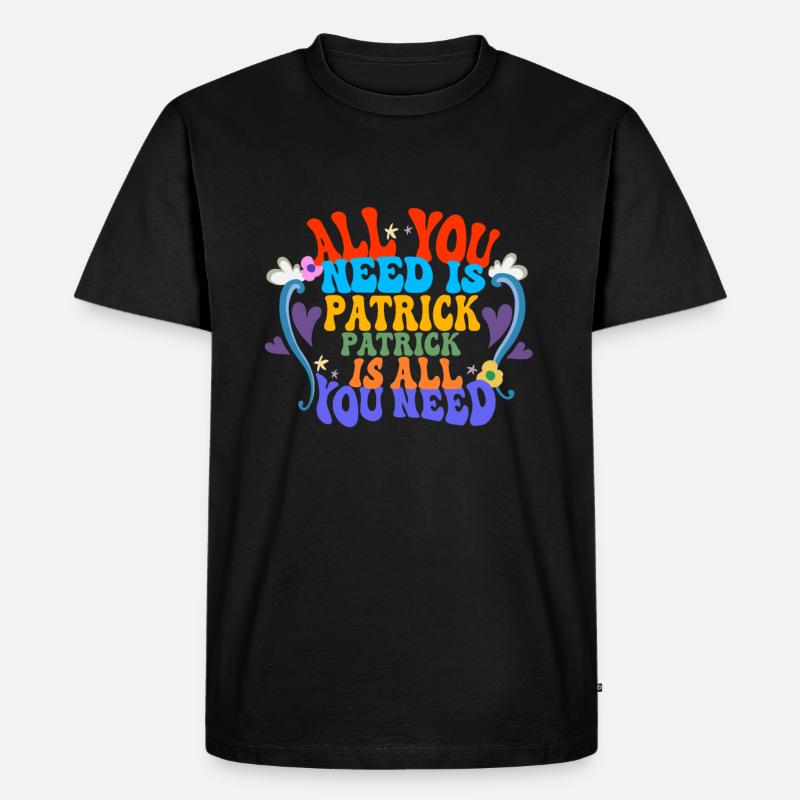 Patrick - Männer Premium Bio T-Shirt - Schwarz
