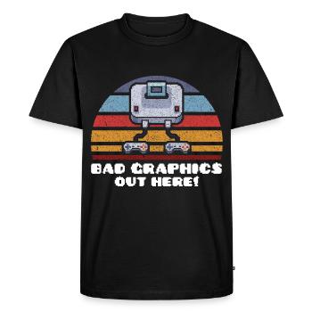 Gambling Gamer Retro Gamer Video Games Gift - Men's Premium Organic T-Shirt - black - Front - Nico (187cm)