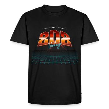 808 Synthesizer Analog Drum Machine - Men's Premium Organic T-Shirt - black - Front - Nico (187cm)