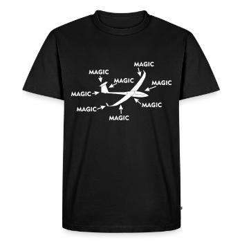 Pilotes de planeurs magiques pilote voler - T-shirt Premium bio Homme - noir - Devant - Nico (187cm)
