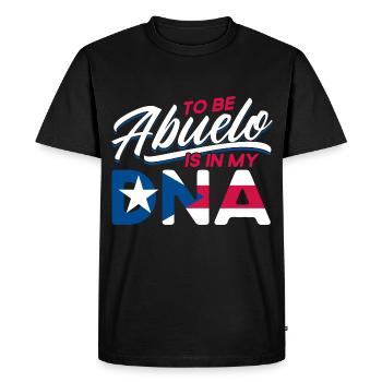 Être Abuelo est dans mon ADN Porto Rico - T-shirt Premium bio Homme - noir - Devant - Nico (187cm)