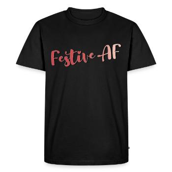 Festin de Noël AF festin Cadeau de Noël festif - T-shirt Premium bio Homme - noir - Devant - Nico (187cm)