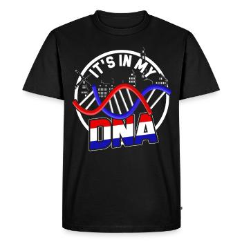 Pays-Bas Amsterdam Europa Dutch Drapeau Hollande - T-shirt Premium bio Homme - noir - Devant - Nico (187cm)