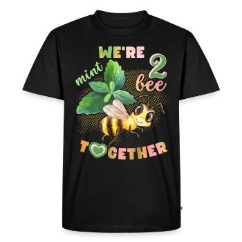 Valentine's Day, Bee Honey Bee funny saying Pun - Men's Premium Organic T-Shirt - black - Front - Nico (187cm)