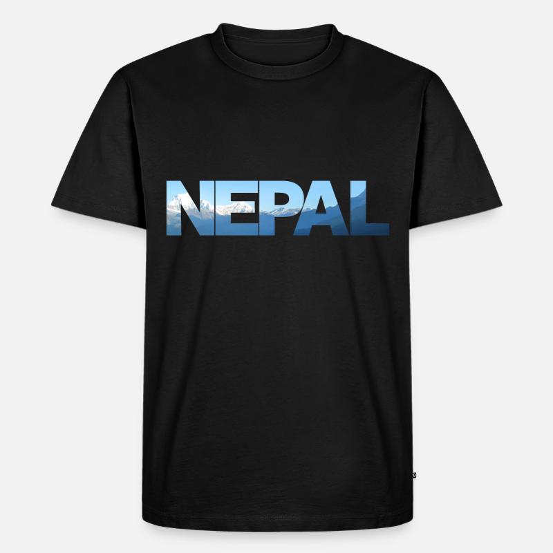 Nepal - Männer Premium Bio T-Shirt - Schwarz