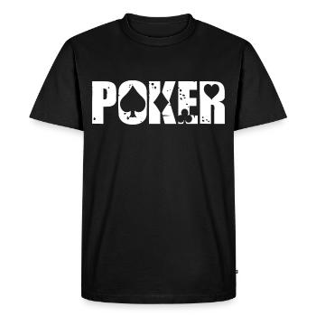 Poker - T-shirt Premium bio Homme - noir - Devant - Nico (187cm)