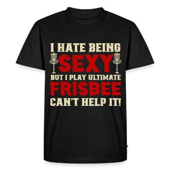 Disc Golf Player Frisbee Player - Men's Premium Organic T-Shirt - black - Front - Nico (187cm)