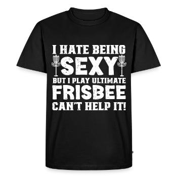 Disc Golf Player Frisbee Player - Men's Premium Organic T-Shirt - black - Front - Nico (187cm)