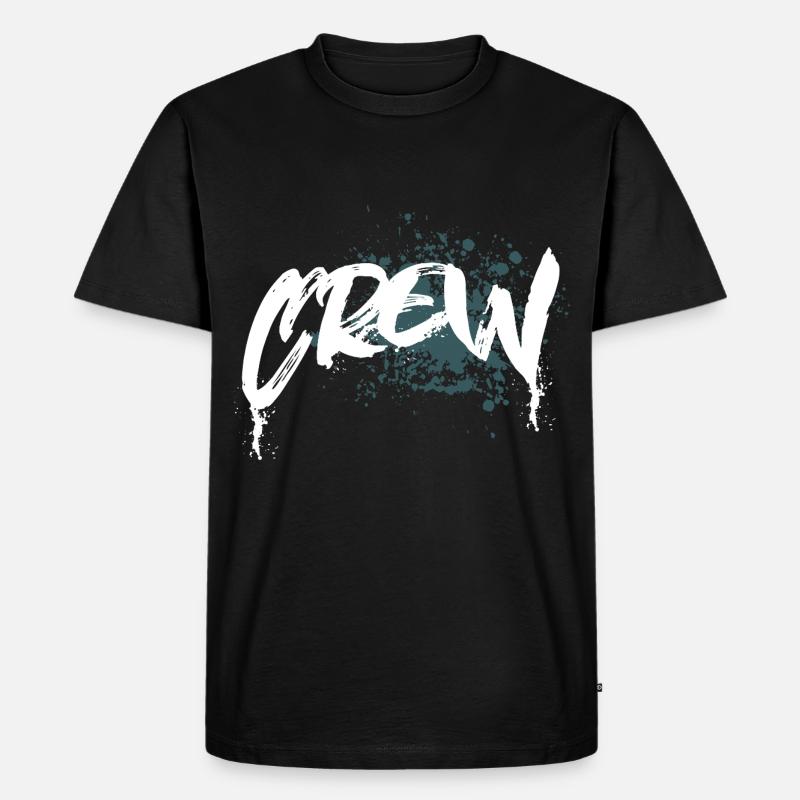Crew - Männer Premium Bio T-Shirt - Schwarz