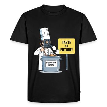 Taste the Future ! - Men's Premium Organic T-Shirt - black - Front - Nico (187cm)