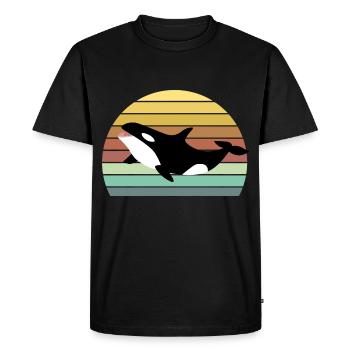 Orque - T-shirt Premium bio Homme - noir - Devant - Nico (187cm)