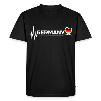 Germany Sport Fan Football White - Men's Premium Organic T-Shirt - black - Front - Nico (187cm)