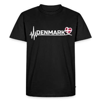 Denmark Sport Fan Football White - Men's Premium Organic T-Shirt - black - Front - Nico (187cm)