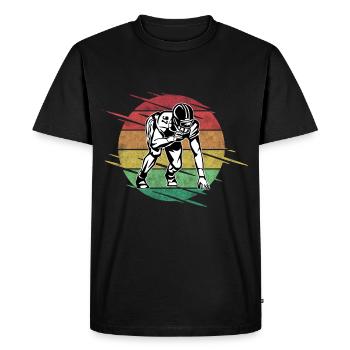 Football américain - T-shirt Premium bio Homme - noir - Devant - Nico (187cm)