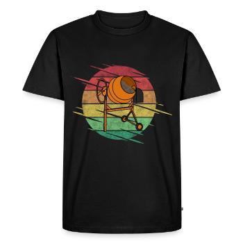 Chantier de construction de bétonnière - T-shirt Premium bio Homme - noir - Devant - Nico (187cm)