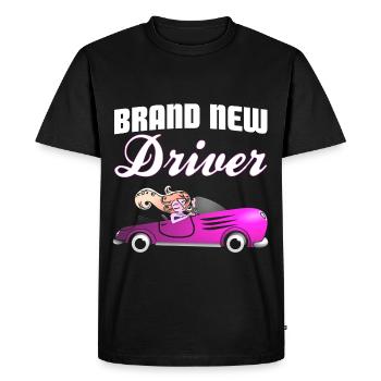 Driving license woman - Men's Premium Organic T-Shirt - black - Front - Nico (187cm)