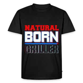 BBQ - T-shirt Premium bio Homme - noir - Devant - Nico (187cm)