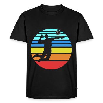Volley-ball - T-shirt Premium bio Homme - noir - Devant - Nico (187cm)