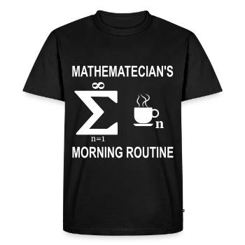 Mathématicien de routine - T-shirt Premium bio Homme - noir - Devant - Nico (187cm)
