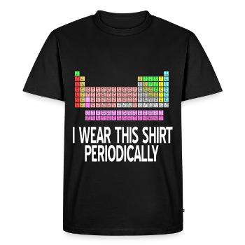 Système périodique - T-shirt Premium bio Homme - noir - Devant - Nico (187cm)